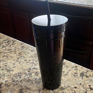 Starbucks Black Tumbler with Straw